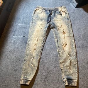 Brand New Black label XL waist 32 in length denim joggers